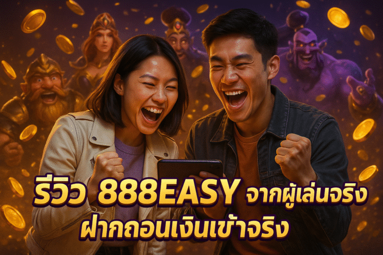 รีวิว 888EASY จากผู้เล่นจริง ฝากถอนเงินเข้าจริง