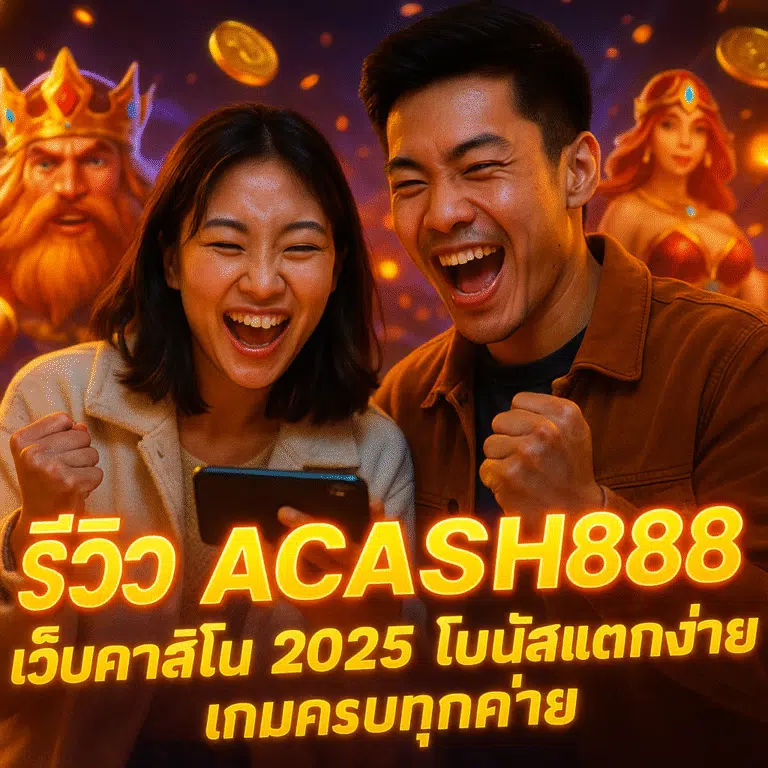 รีวิว ACASH888 เว็บคาสิโน 2025 โบนัสแตกง่าย เกมครบทุกค่าย