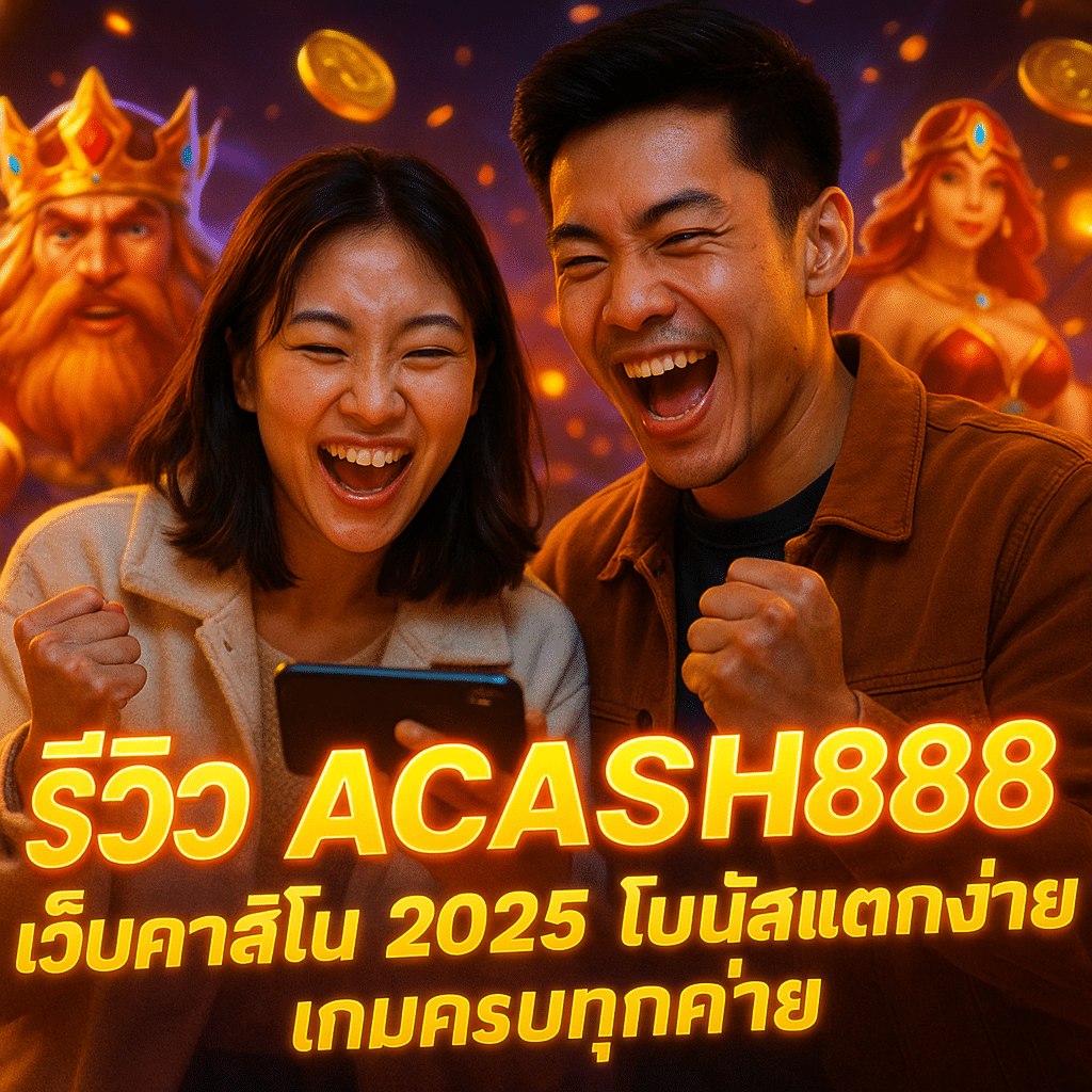 รีวิว ACASH888 เว็บคาสิโน 2025 โบนัสแตกง่าย เกมครบทุกค่าย