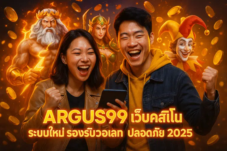 ARGUS99 เว็บคาสิโน ระบบใหม่ รองรับวอเลท ปลอดภัย 2025